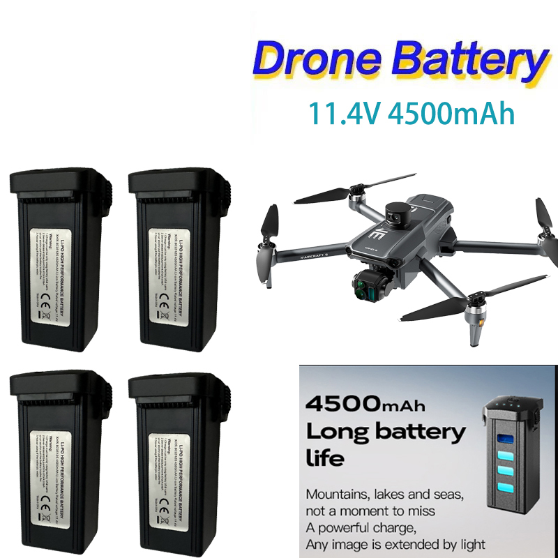 Drone Battery Li-Ion - Batterie Lipo intelligente 11.4V 4500mAh pour