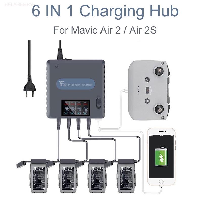 Chargeur de batterie 6 en 1 po - Drone Battery Smart avis et prix