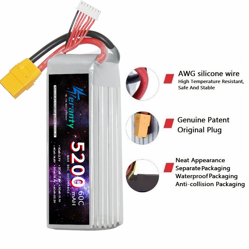 TERANTY-Batterie Lipo 6S, 5200 - Drone Battery 4S avis et prix