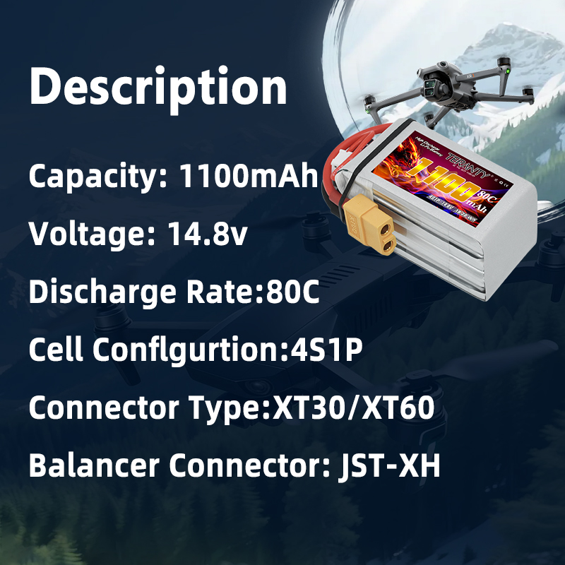 TERANTY – batterie Lipo 4S 110 - Drone Battery 4S avis et prix