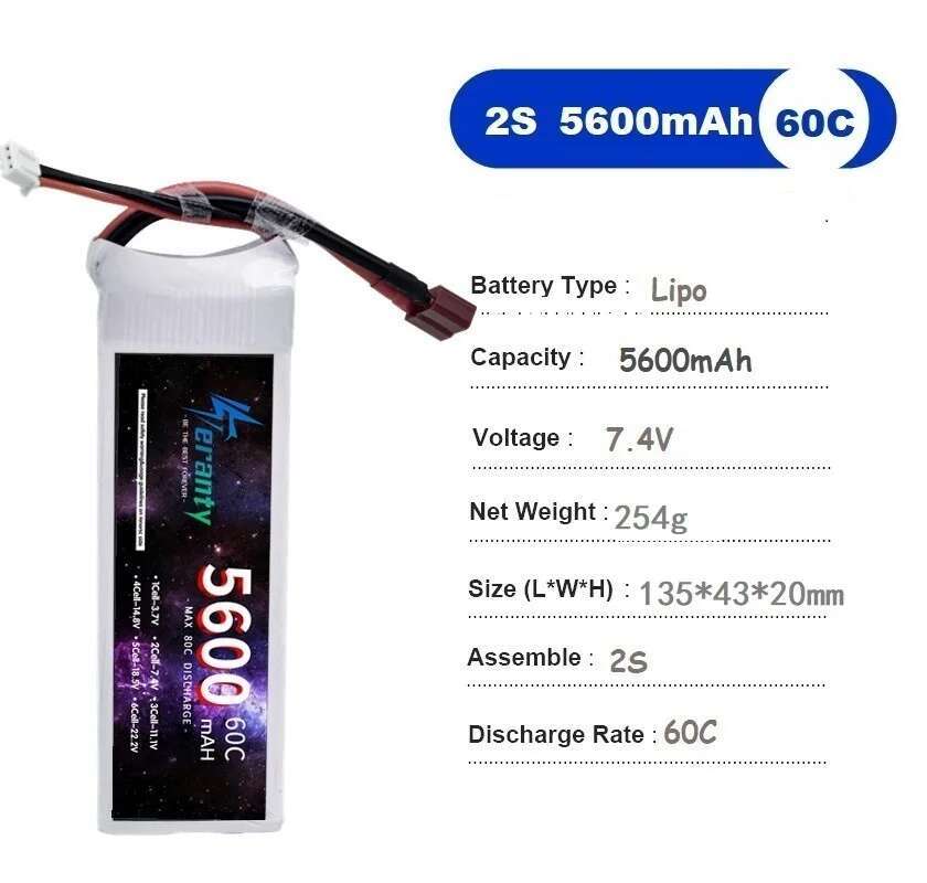 TERANTY 5600 MAH 60C 2S 3S 4S  - Drone Battery 4S avis et prix